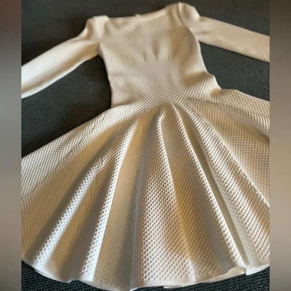 Alaia | Dresses | Alaia Classic White Knit Skater Dress | Poshmark